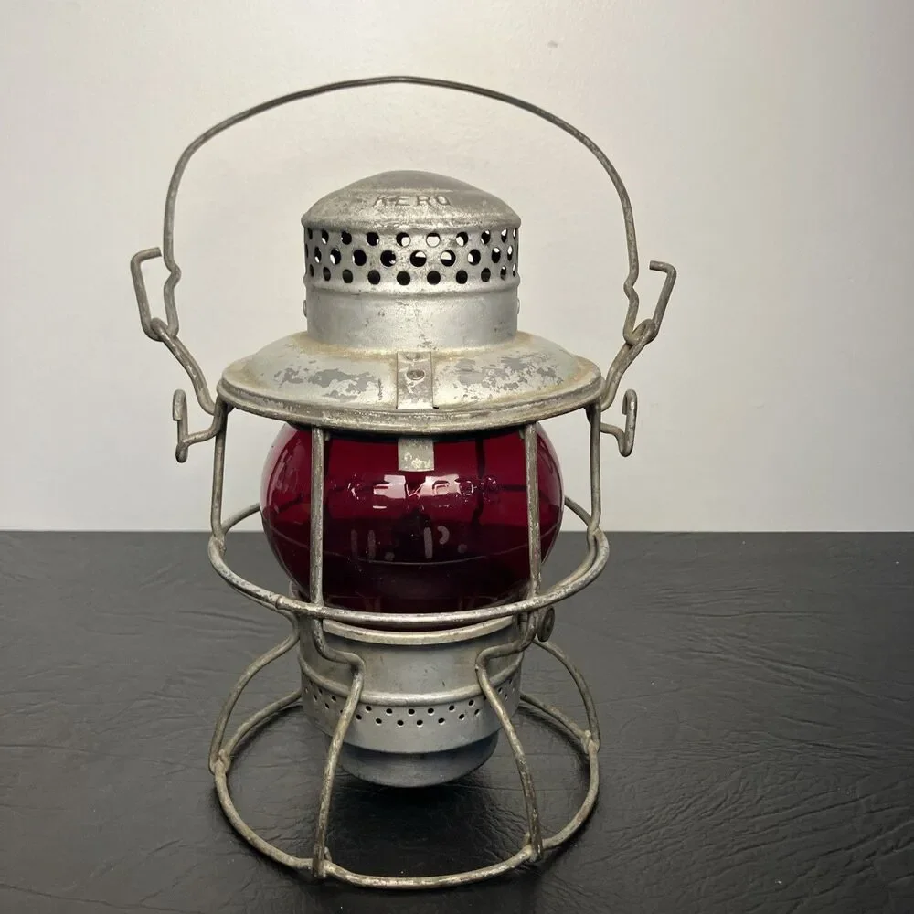 Union Pacific Adlake Kero Lantern Embossed U.P. Red Globe VTG Railroad Signal